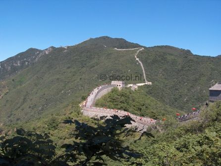 De chinese muur bij Mutianyu